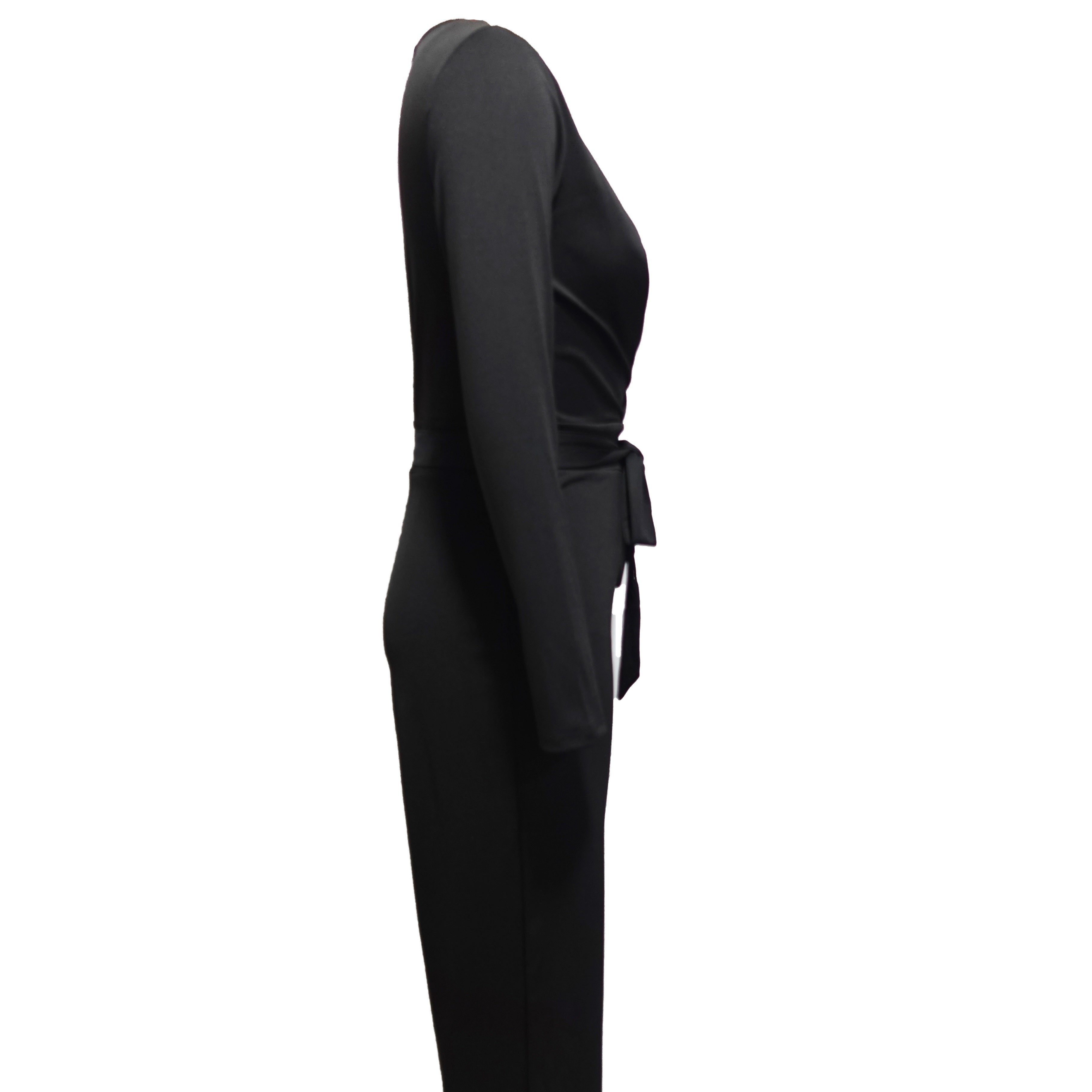 Ladies' Fashionable Slim Fit Sexy V-neck Long Sleeved Slimming Jumpsuit