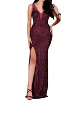 Sparkly Body-hugging Sexy Evening Gown