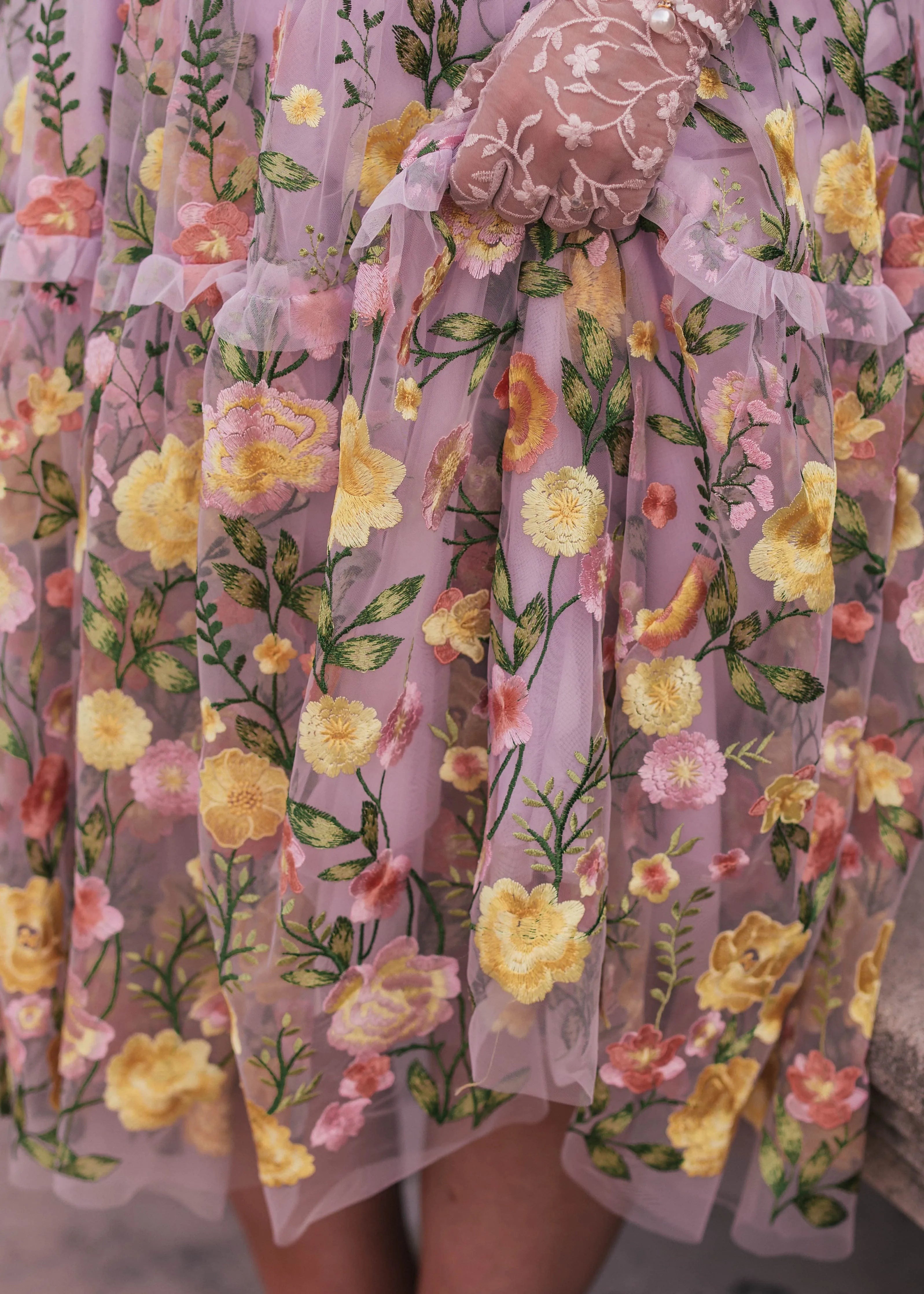 Rose Dress Midi - Lavender