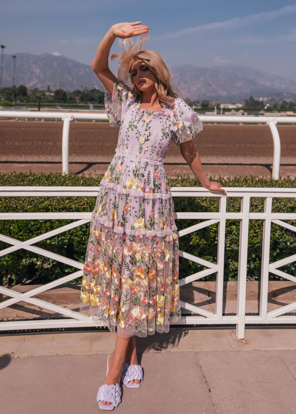 Rose Dress Midi - Lavender