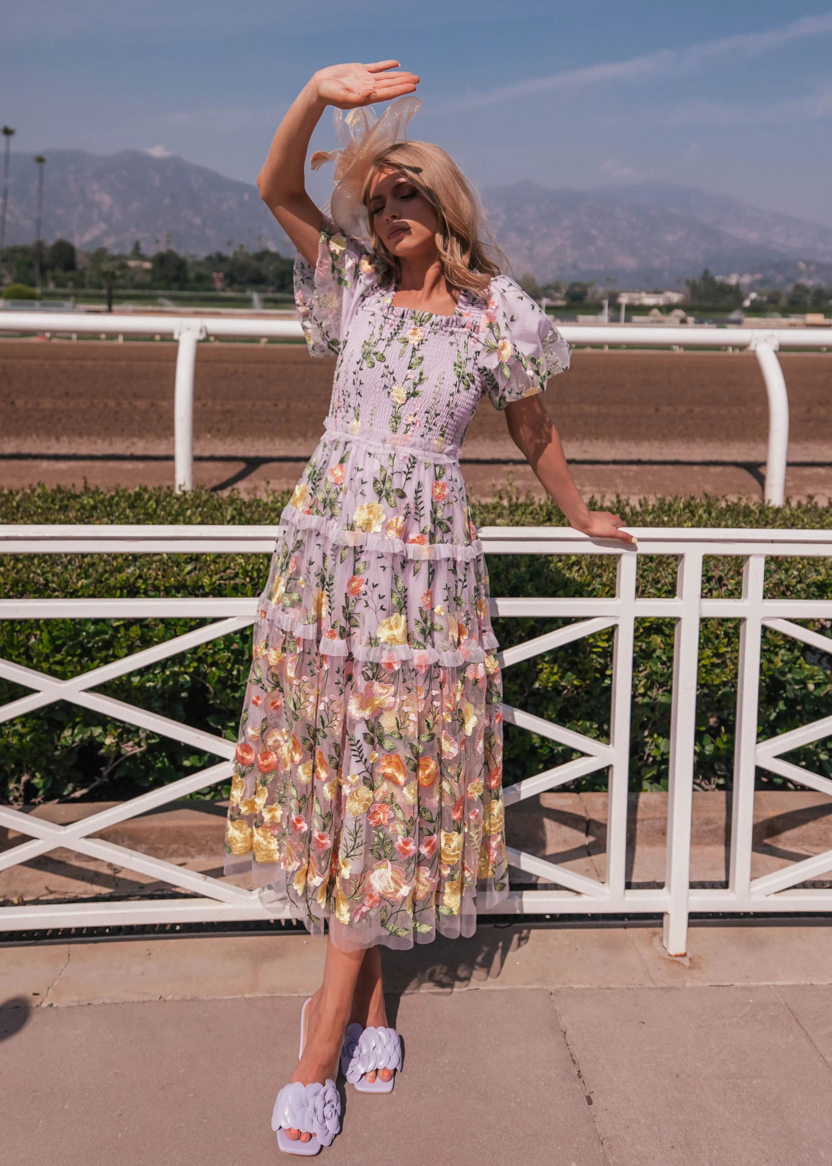 Rose Dress Midi - Lavender