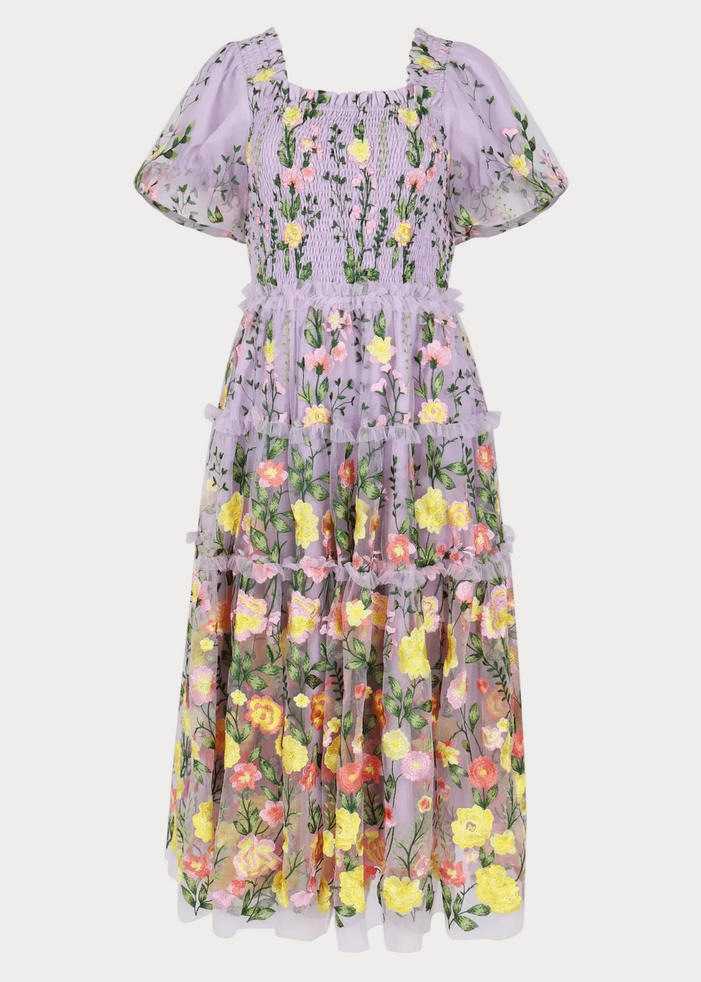 Rose Dress Midi - Lavender