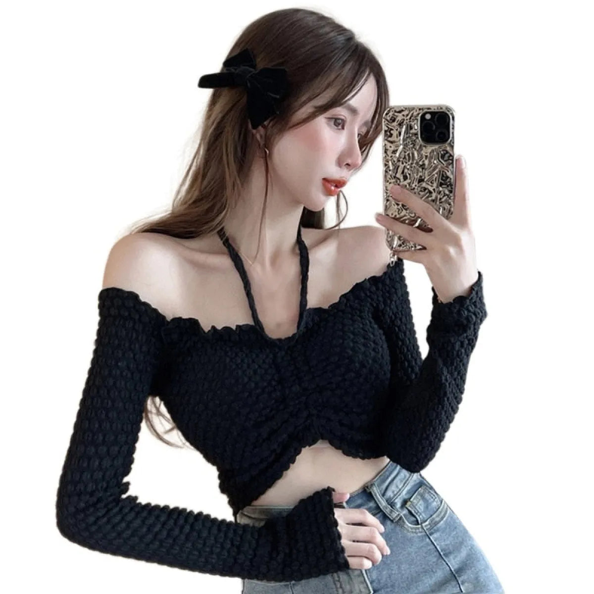 Slim Fit Sexy Blouse Top